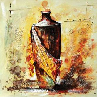 Textured Utensils oil painting